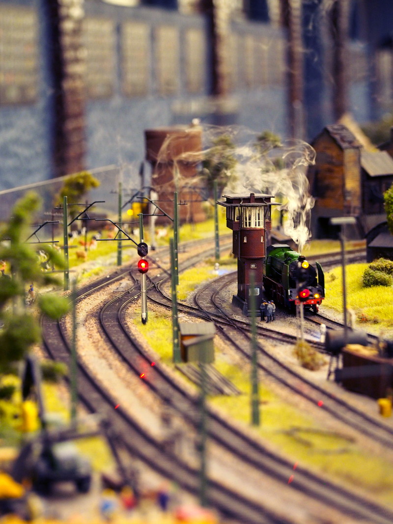 鉄道模型を撮影